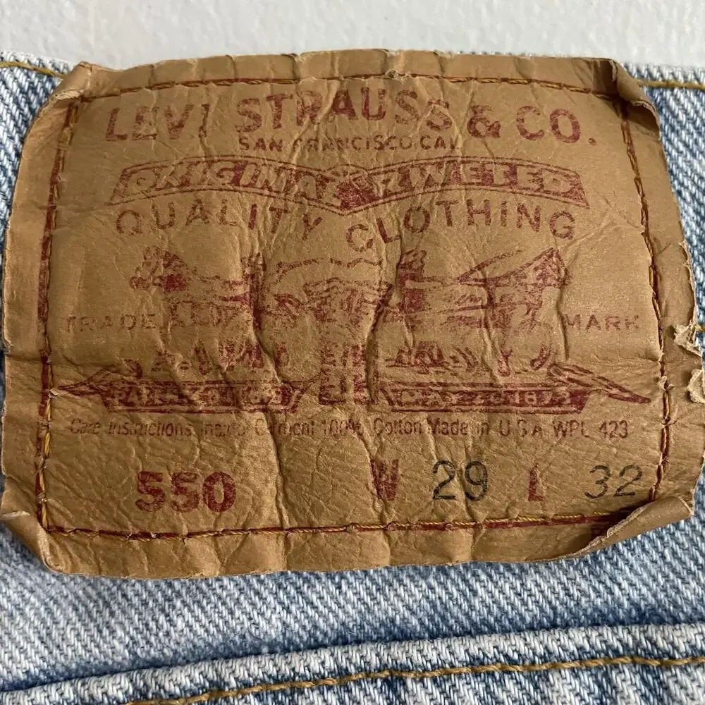 Levis 550 Jeans Mens 29x32 Made In USA Vtg 90s Relaxed Fit Straight
